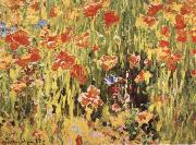 Robert William Vonnoh Poppies USA oil painting artist